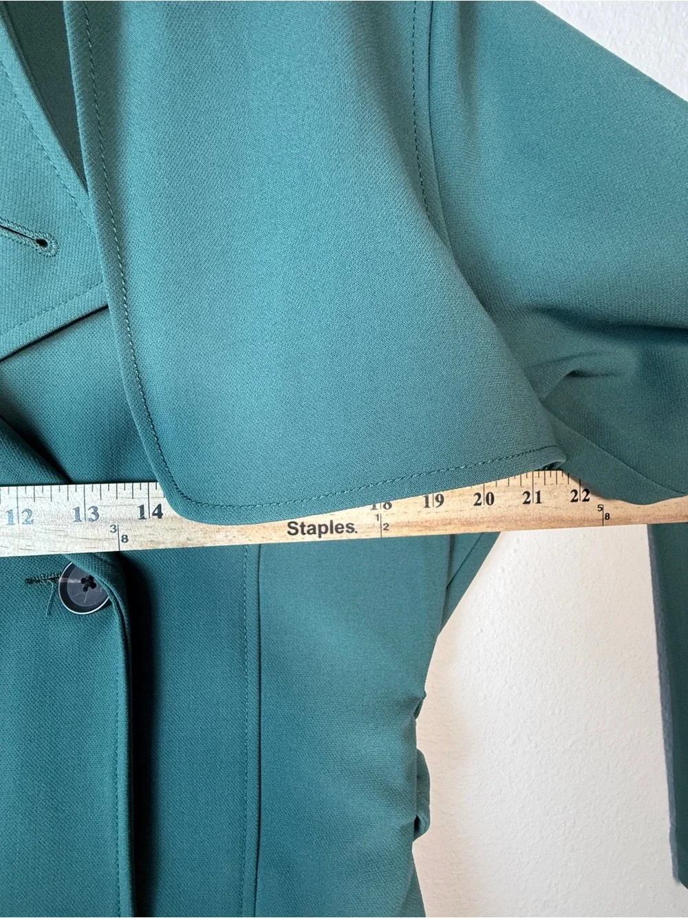 NWOT Abercrombie & Fitch Trench Coat Large Jade Blue Green Belted Duster Blazer - Picture 6 of 12